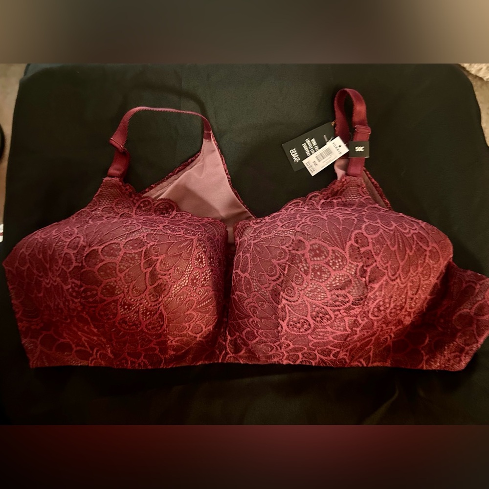 Torrid Lace Wire-Free Bra in Rich Burgundy